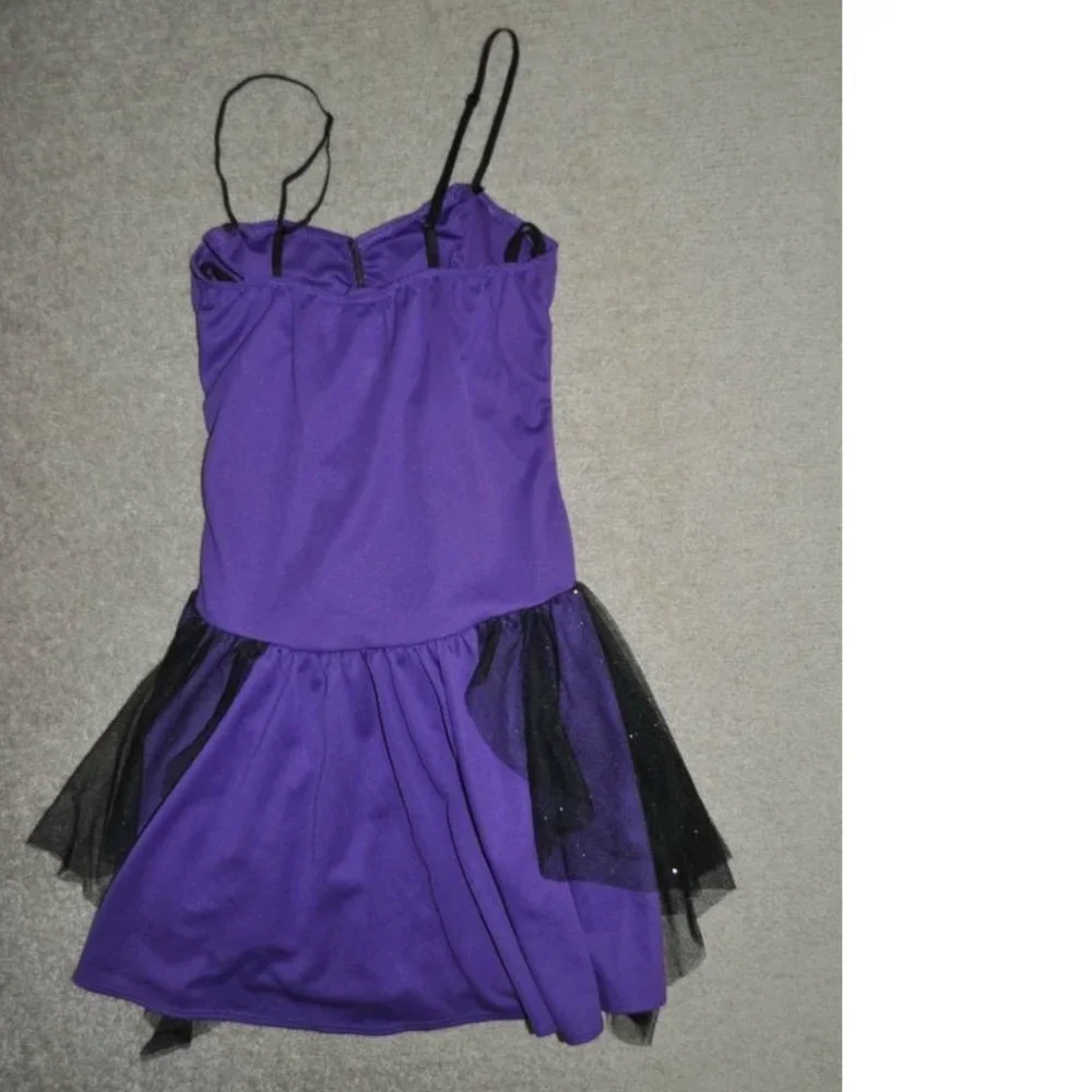 Witch Halloween Costume 7/9 Purple Mischievous 5 Pc Dress Hat Teen Girls Juniors